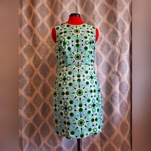 Kate Spade Vibrant Green and Black Midi Dress
